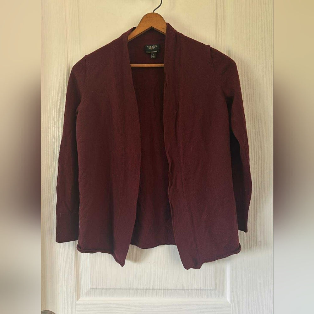 Talbots Italian Merino Sweater in Deep Burgundy